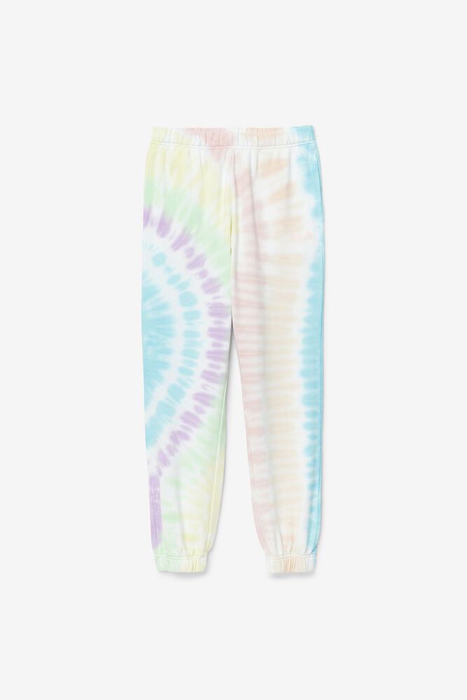 Fila Raleigh Tie Dye Jogger White Pants Womens - NZ 39405-JKHI